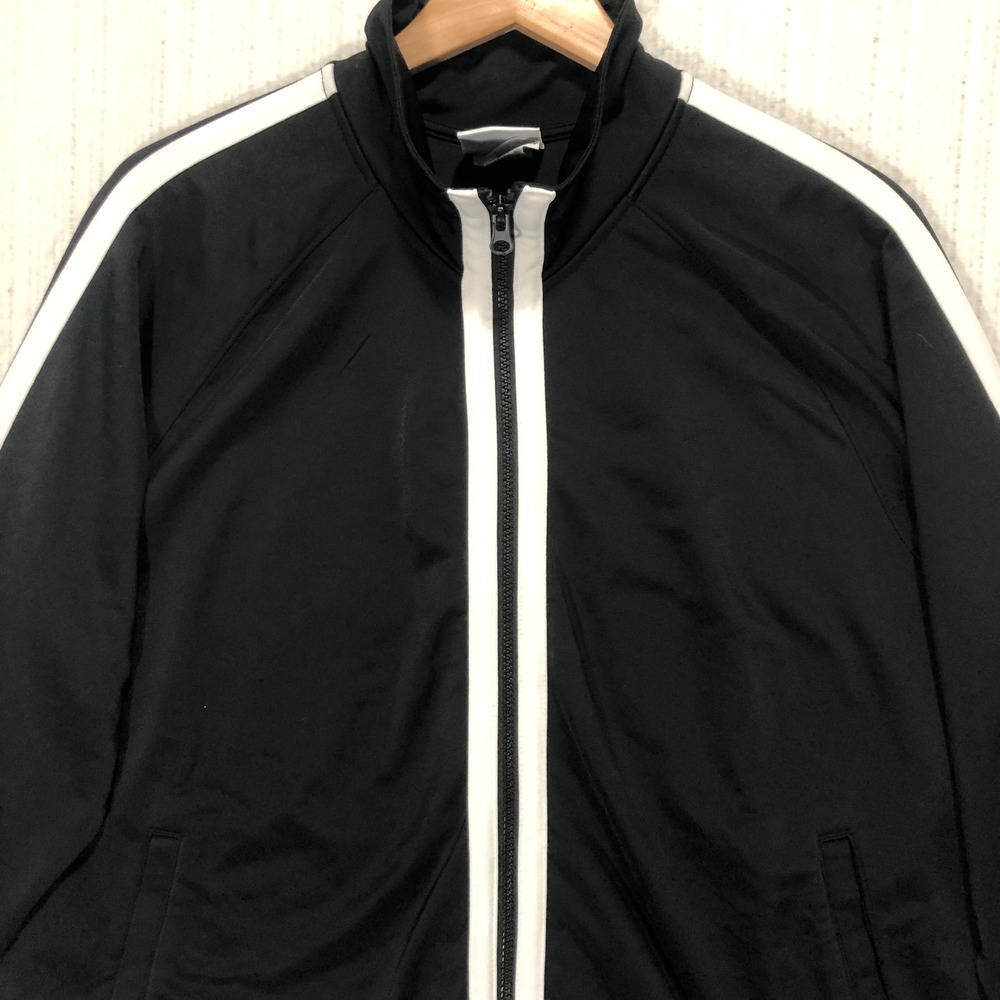 Champion Track Jacket Full Zip Black White Athletic Athleticwear Men XL